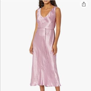 Purple Vince Crinkled Satin Dress